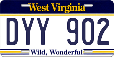 WV license plate DYY902