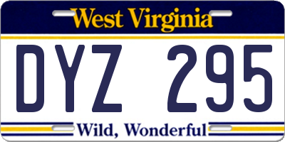WV license plate DYZ295