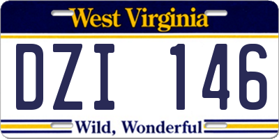 WV license plate DZI146
