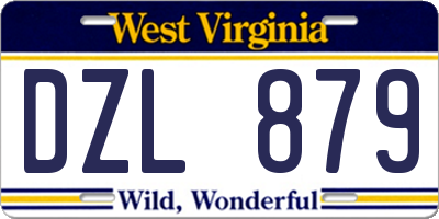 WV license plate DZL879