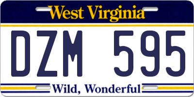 WV license plate DZM595