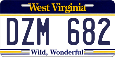 WV license plate DZM682