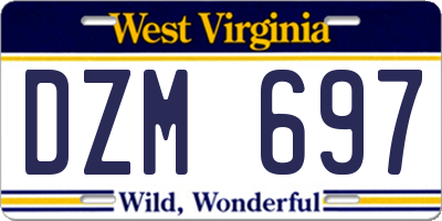 WV license plate DZM697