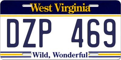 WV license plate DZP469