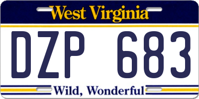WV license plate DZP683