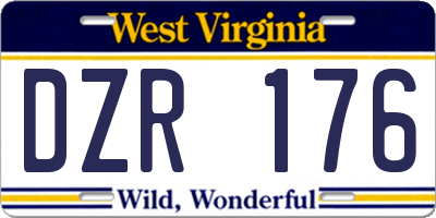 WV license plate DZR176