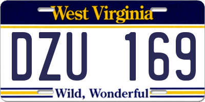 WV license plate DZU169