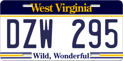 WV license plate DZW295