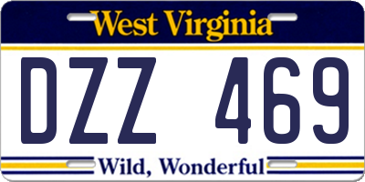 WV license plate DZZ469