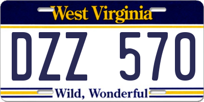 WV license plate DZZ570