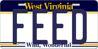 WV license plate FEED