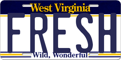 WV license plate FRESH