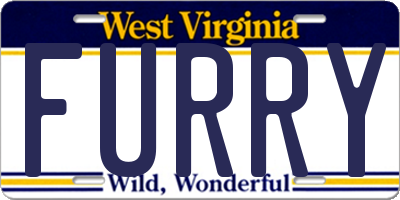 WV license plate FURRY