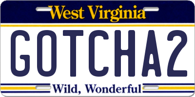 WV license plate GOTCHA2