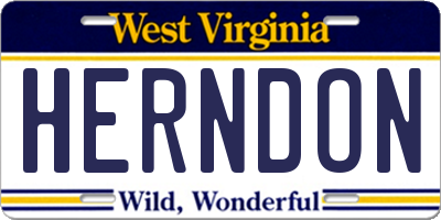 WV license plate HERNDON