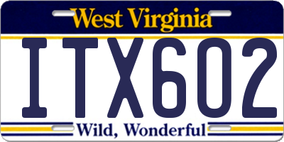 WV license plate ITX6O2