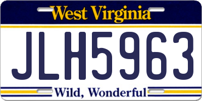 WV license plate JLH5963