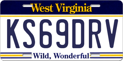 WV license plate KS69DRV