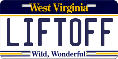 WV license plate LIFTOFF