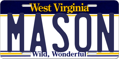 WV license plate MASON