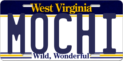 WV license plate MOCHI