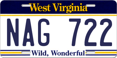 WV license plate NAG722