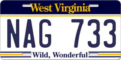 WV license plate NAG733