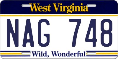 WV license plate NAG748
