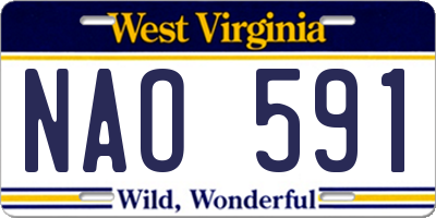 WV license plate NAO591