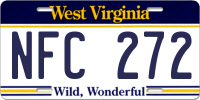 WV license plate NFC272