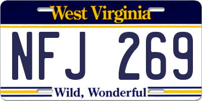 WV license plate NFJ269