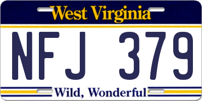 WV license plate NFJ379