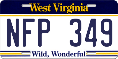 WV license plate NFP349