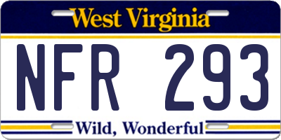 WV license plate NFR293