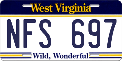 WV license plate NFS697