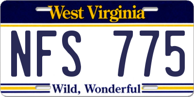 WV license plate NFS775