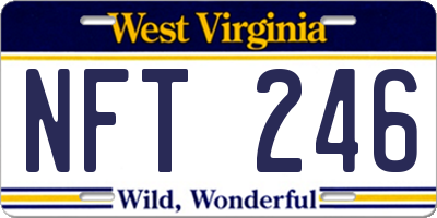 WV license plate NFT246