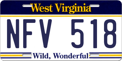 WV license plate NFV518