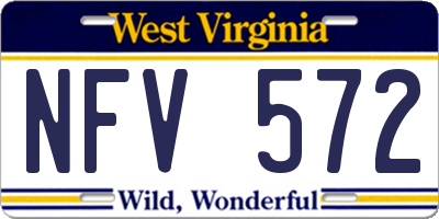 WV license plate NFV572