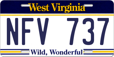 WV license plate NFV737