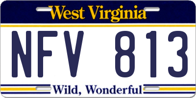 WV license plate NFV813