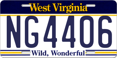 WV license plate NG4406