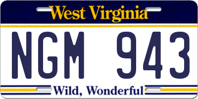WV license plate NGM943