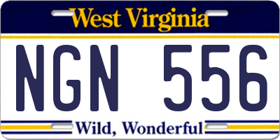 WV license plate NGN556