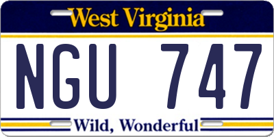 WV license plate NGU747