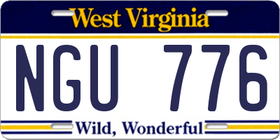 WV license plate NGU776
