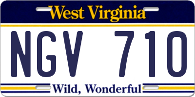 WV license plate NGV710