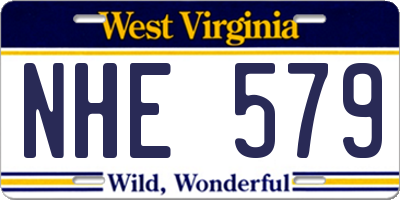 WV license plate NHE579