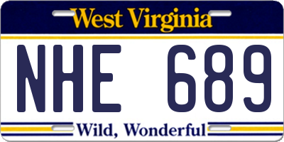 WV license plate NHE689