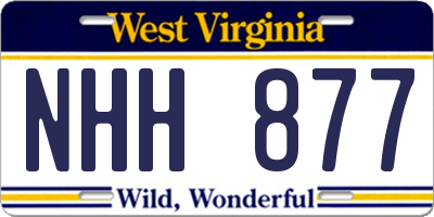 WV license plate NHH877